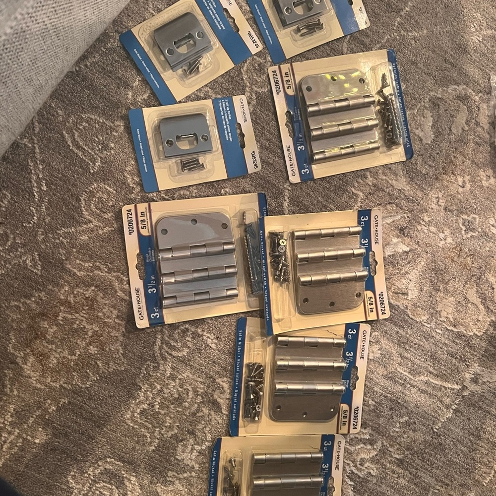 Lot of door hanging hardware